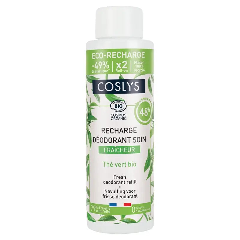 Ricarica deodorante Coslys Freshness (Tè verde + Aloe Vera), 500 ml