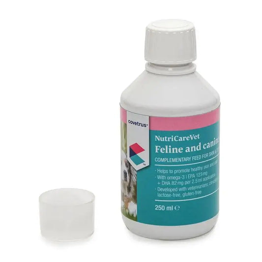 Covetrus Nutricarevet Integratore liquido di pelle e pelo per cani e gatti, 250 ml