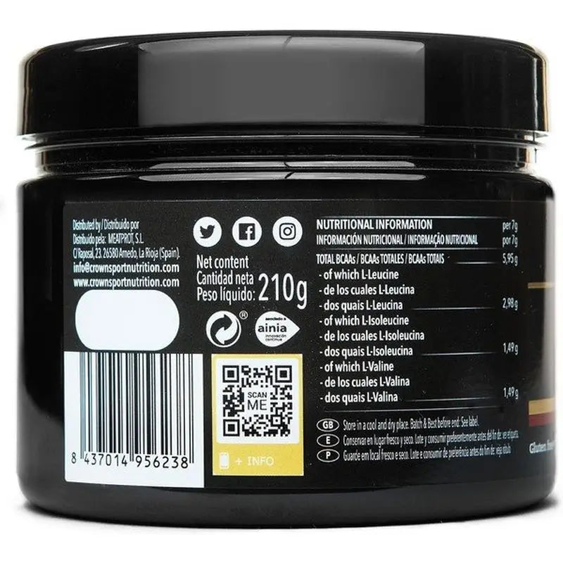 Crown Sport Nutrition Bcaas Instant Lemon , 210 g (30 porzioni)