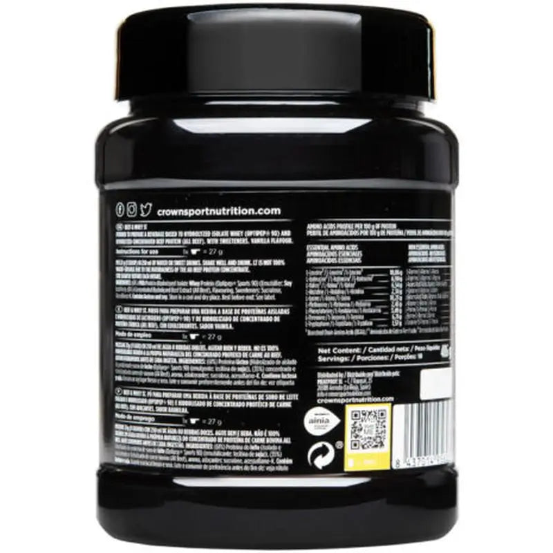 Crown Sport Nutrition Beef & Whey Vanilla , 486 g (18 porzioni)