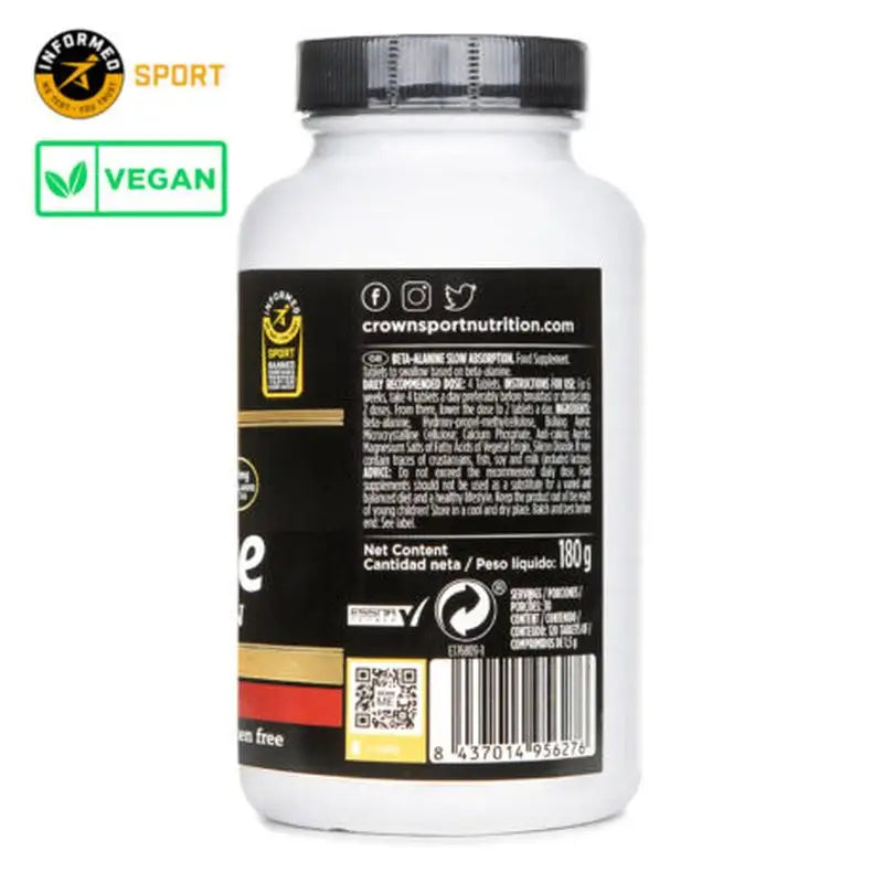 Crown Sport Nutrition Beta Alanina a lento assorbimento , 120 (30 dosi)