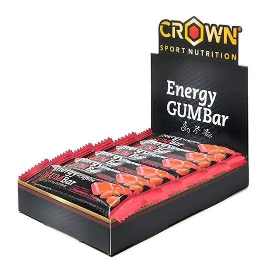 Crown Sport Nutrition Barretta energetica alla fragola + caffeina, 12 x 30 grammi