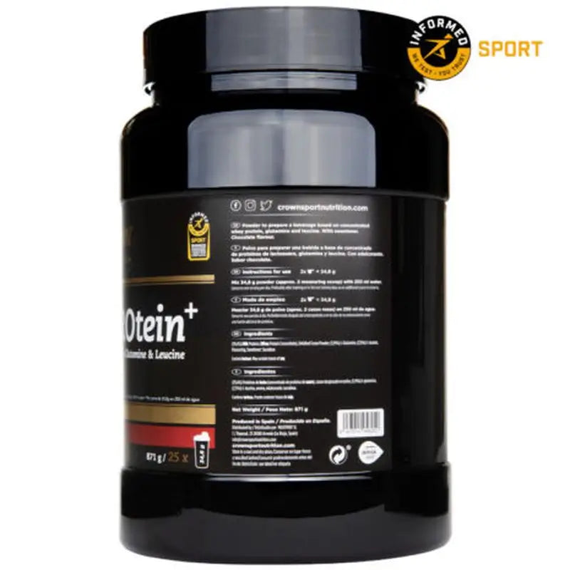 Crown Sport Nutrition Proteine Whey + Cioccolato , 871 g (25 porzioni)
