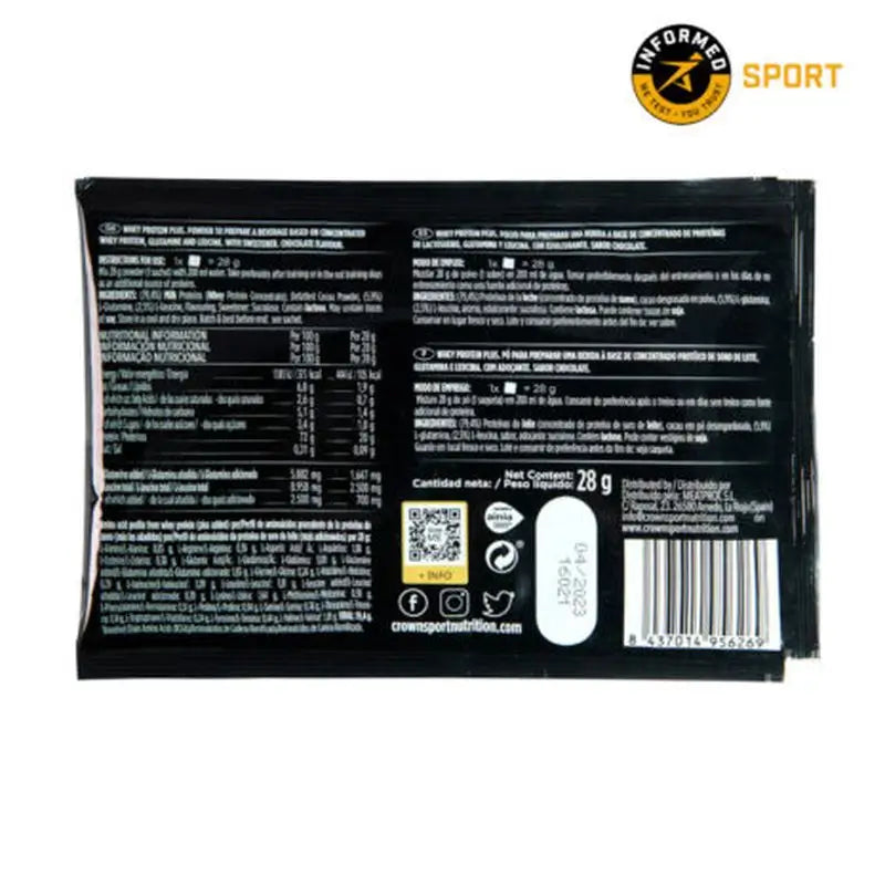 Crown Sport Nutrition Proteine Whey + Cioccolato Monodose , 28 g