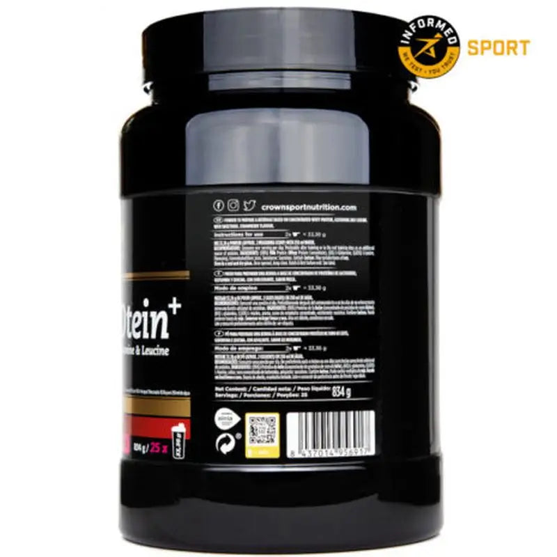 Crown Sport Nutrition Proteine Whey + Fragola , 848 g (25 porzioni)