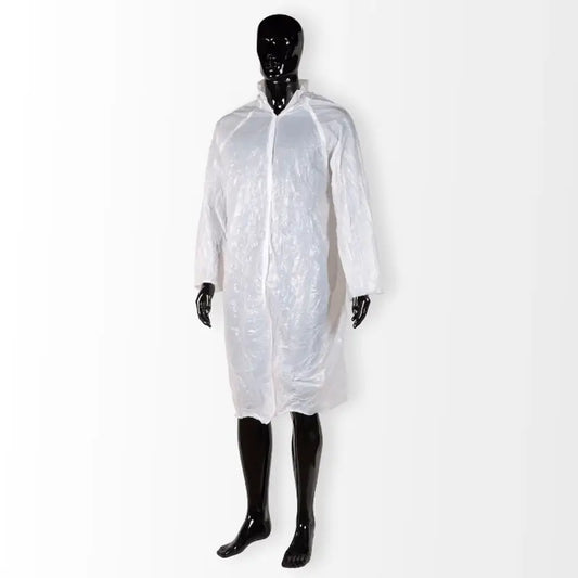 Cuatrogasa Cappotto da visita in polietilene bianco, 10 pz.