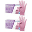 Guanti in nitrile senza polvere Cuatrogasa Dermolite Rosa Taglia M, 2X100 Unità