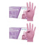 Guanti in nitrile senza polvere Cuatrogasa Dermolite Rosa Taglia S, 2X100 Unità