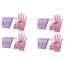 Guanti in nitrile senza polvere Cuatrogasa Dermolite Rosa Taglia S, 4X100 Unità