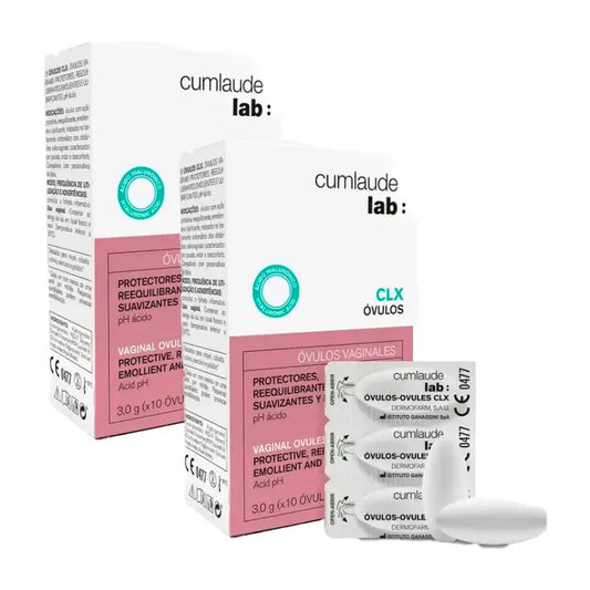 Cumlaude Lab Ovuli CLX idratanti e lenitivi, confezione da 2 x 10 unità
