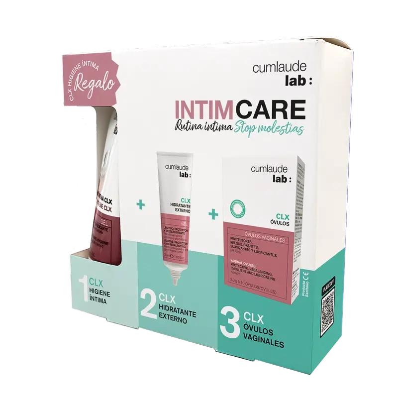 Cumlaude Lab Pack Stop Discomfort Clx Idratante Esterno 30 Ml + Clx Ovulo + Regalo Igiene Intima 100 Ml
