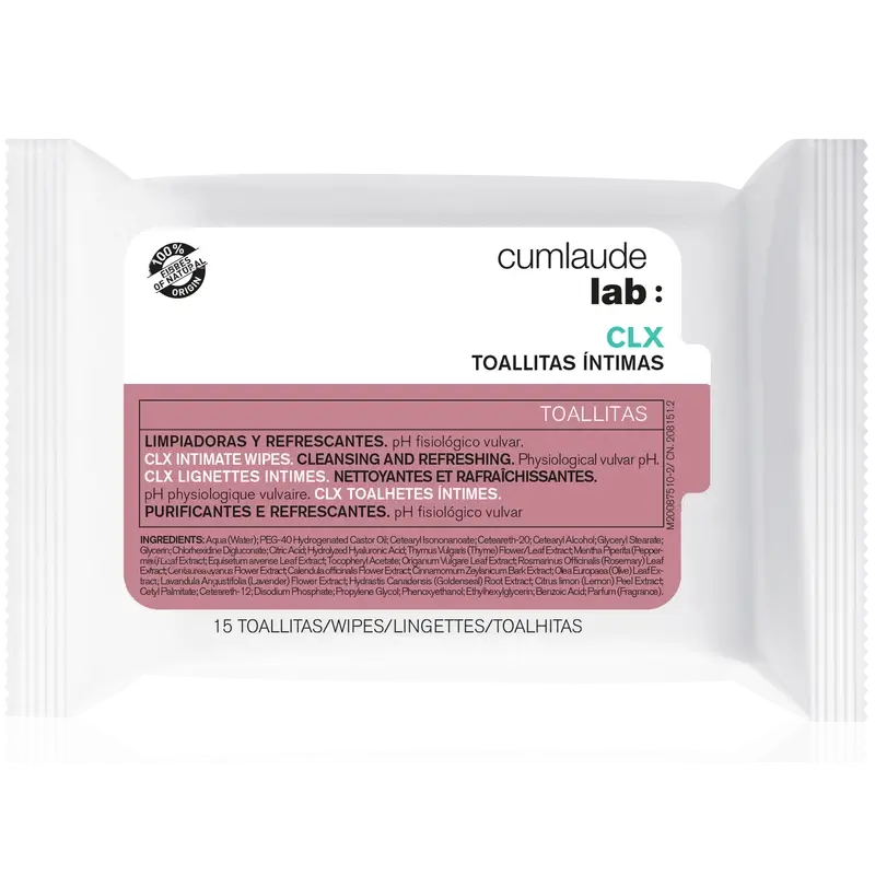 Cumlaude Lab Salviette intime Clx, 15 pz.