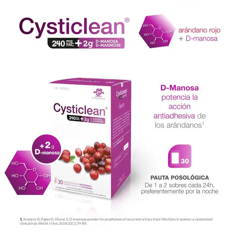 Cysticlean D-Mannosio 240 mg Pac, 30 bustine