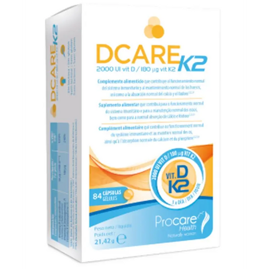 Dcare K2 2000 Iu Vitamina D3, 84 perle