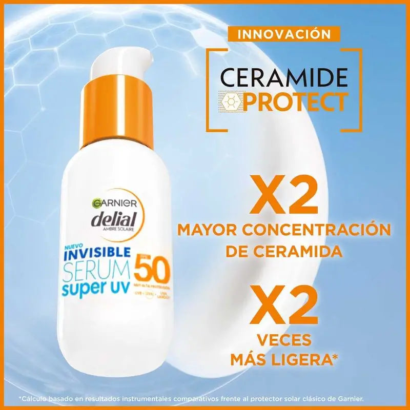 Delial Invisible Serum Super UV SPF50 Protezione solare quotidiana Light Feel, 40 ml
