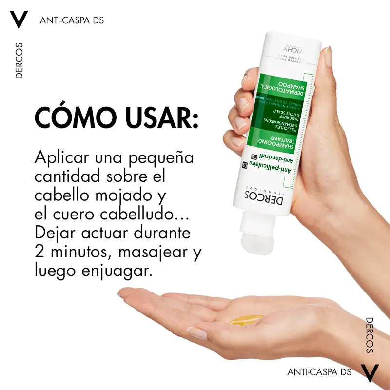 Vichy Dercos Technique Shampoo Antiforfora Grassa, 390 ml