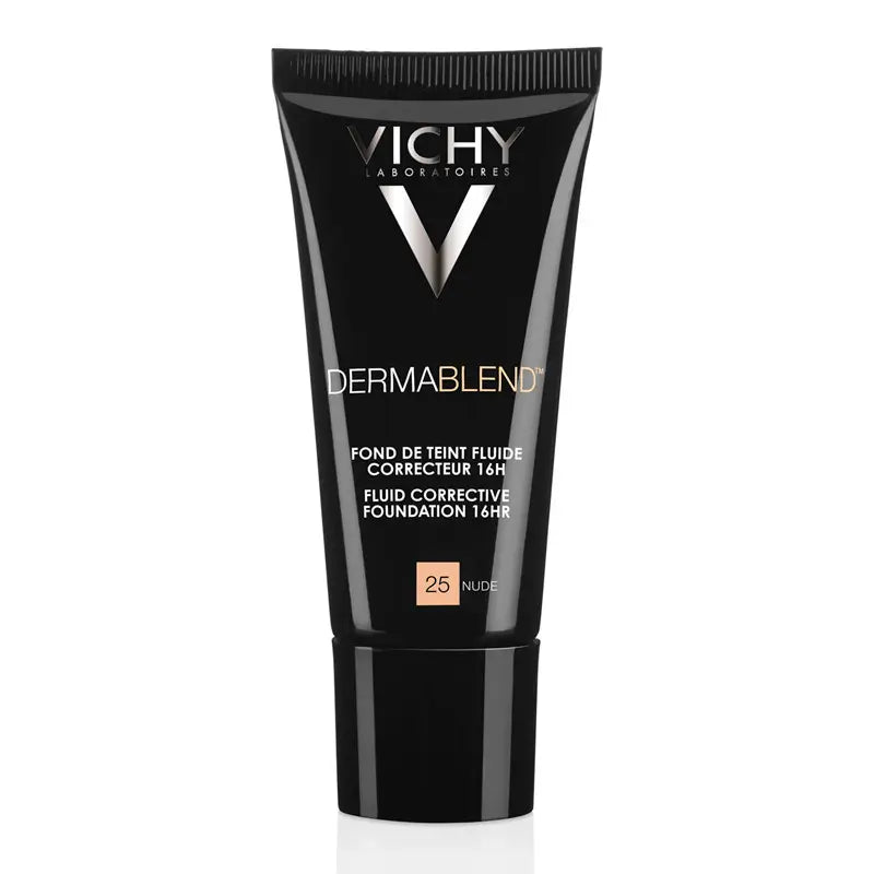 Vichy Dermablend Fondotinta fluido correttore ad alta copertura 16H 30 ml Tonalità 25 Nude