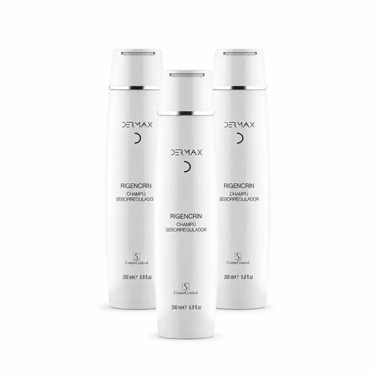 Dermax Rigencrín Shampoo seborregolatore, confezione da 3 x 200 ml