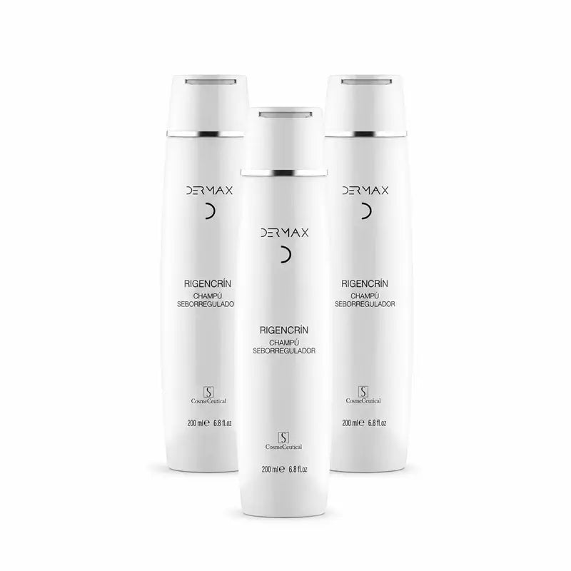 Dermax Rigencrín Shampoo seborregolatore, confezione da 3 x 200 ml