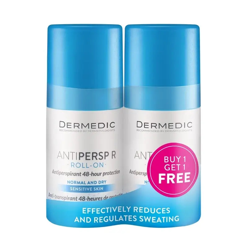 Dermedic Duo Antipersp R Roll-On antitraspirante 48 ore, 2 x 60 ml