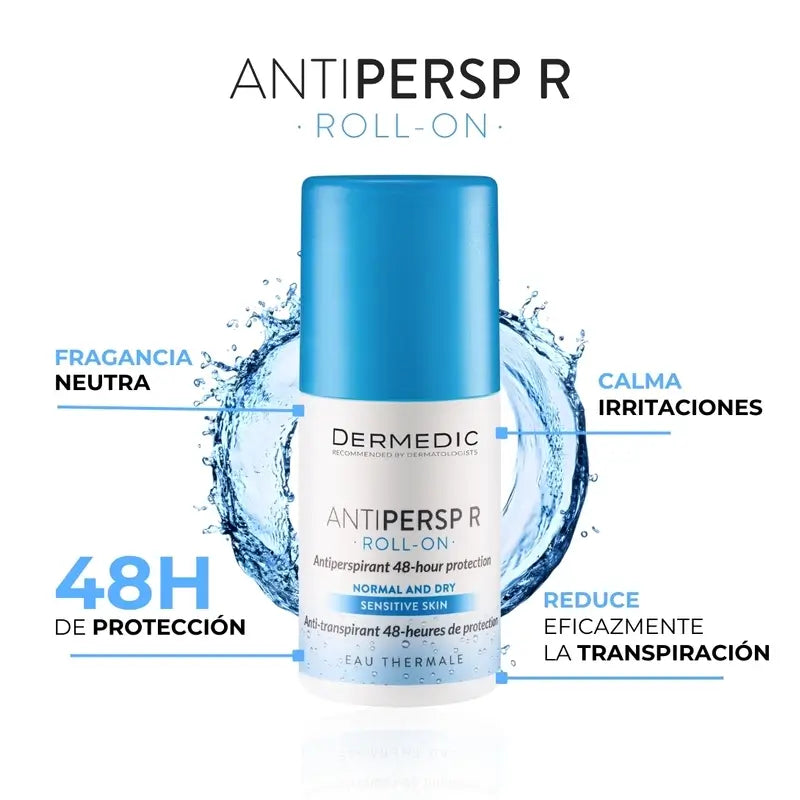 Dermedic Duo Antipersp R Roll-On antitraspirante 48 ore, 2 x 60 ml