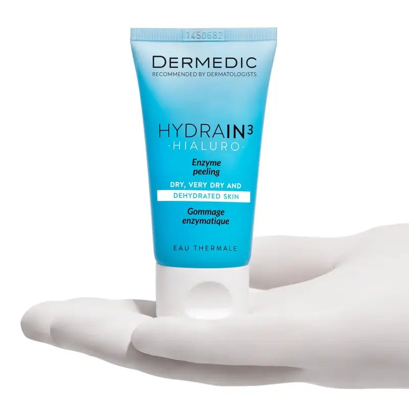 Dermedic Hydrain3 Peeling enzimatico allo ialurone, 50 ml