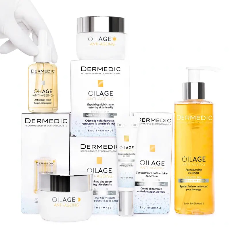 Dermedic Oilage Crema giorno nutriente antirughe - Ripristina la densità della pelle, 50 ml