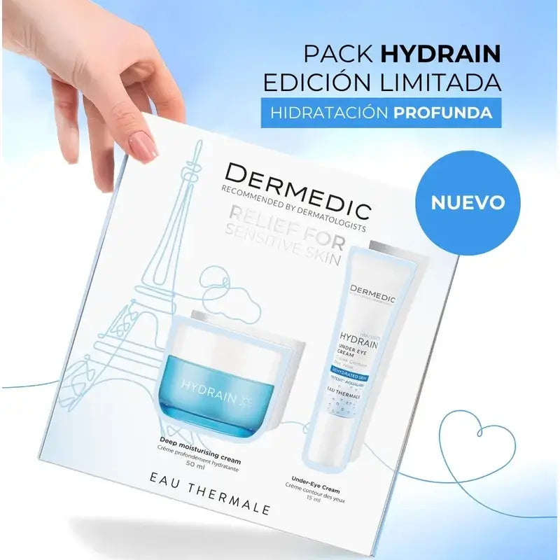 Dermedic Pack Hydrain Crema Idratante Profonda + Contorno Occhi , 50 + 15 ml