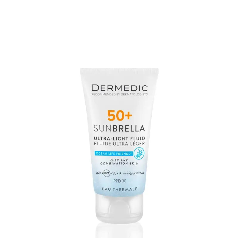 Dermedic Sunbrella Fluido Ultraleggero Spf 50+ Pelle grassa e mista, 40 ml