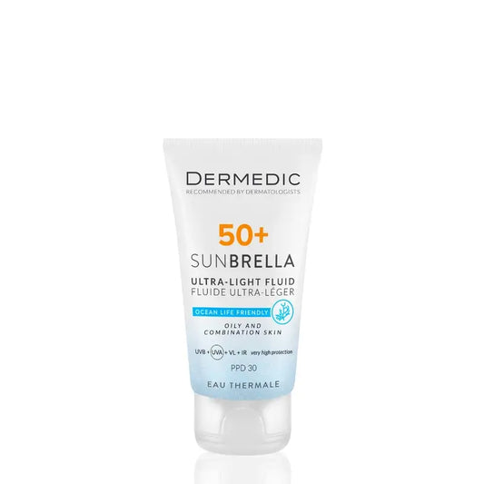 Dermedic Sunbrella Fluido Ultraleggero Spf 50+ Pelle grassa e mista, 40 ml
