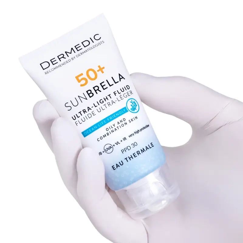 Dermedic Sunbrella Fluido Ultraleggero Spf 50+ Pelle grassa e mista, 40 ml