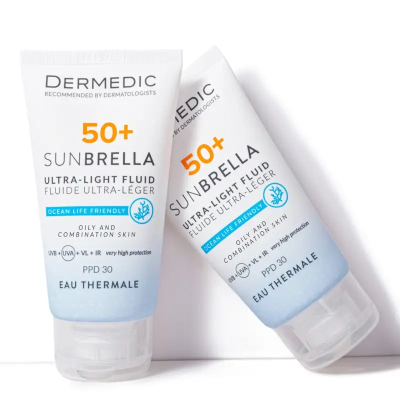 Dermedic Sunbrella Fluido Ultraleggero Spf 50+ Pelle grassa e mista, 40 ml