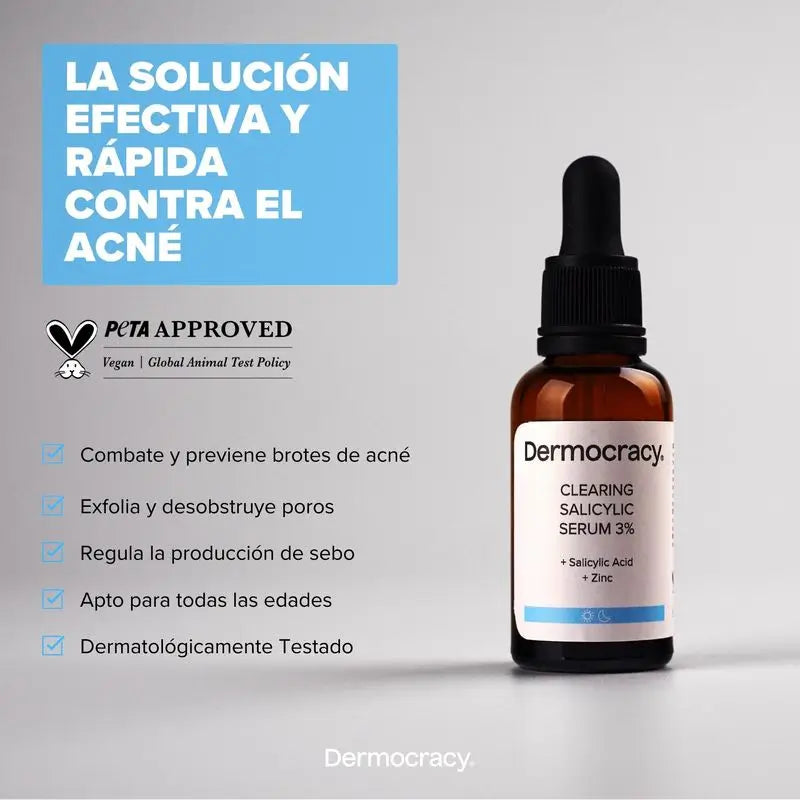 Dermocracy Clearing Salicylic Serum 3% Acido salicilico + Zinco , 30 Ml