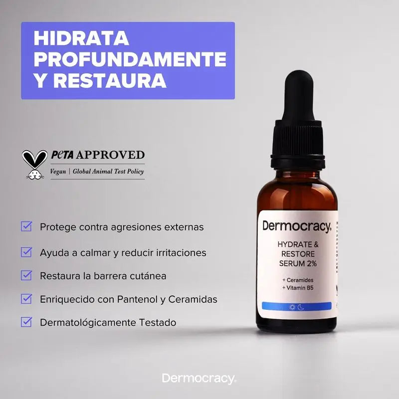 Dermocracy Hydrate & Restore Serum 2% [Ceramidi + Vitamina B5] , 30 Ml