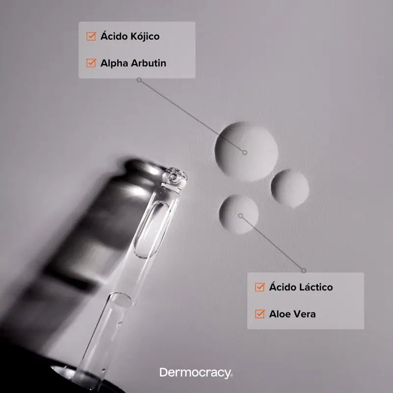 Dermocracy Glow Aha Serum [Acido Lattico + Acido Kojico + Alfa Arbutina] , 30 Ml