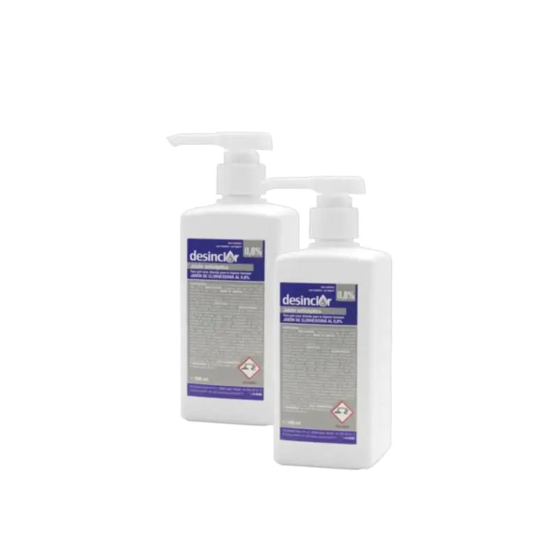 Desinclor Sapone 0,8% (trasparente), confezione da 2 x 500 ml
