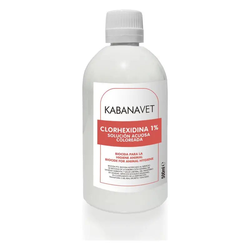 Desinclor (rosso) Soluzione antisettica alla clorexidina all'1% per uso veterinario, 500 ml.