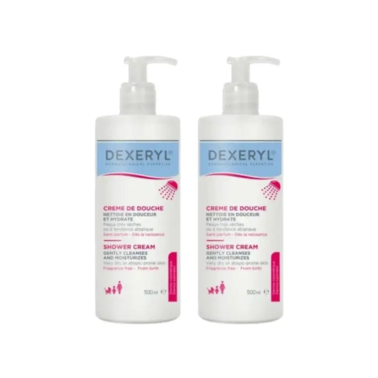 Dexeryl Duplo Crema detergente idratante, 2 x 500 Ml