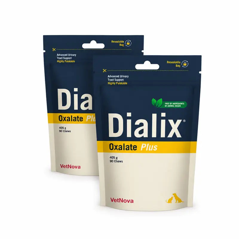 Dialix® Oxalate Plus Confezione da 2 x 90 compresse masticabili - Nuova formula vegana, 405 g