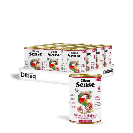 Dibaq Sense Grain-Free Wet Dog Food: Galician-Style Octopus, 12 x 380 g