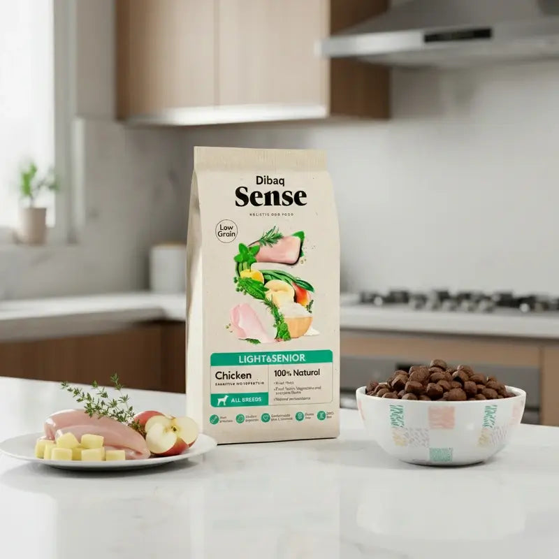 Dibaq Sense Low-Grain Chicken Light or Senior Dog Food, 12 kg