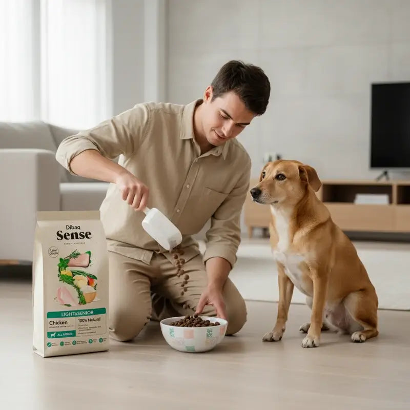 Dibaq Sense Low-Grain Chicken Light or Senior Dog Food, 12 kg