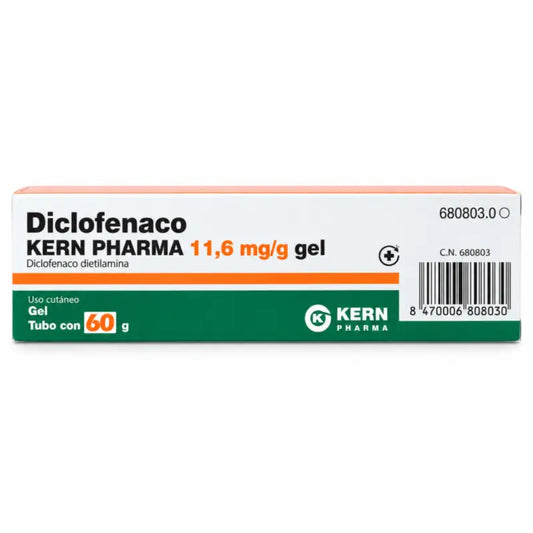 Diclofenac Kern Pharma 11,6 mg/g Gel cutaneo, 60 g