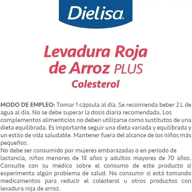 Dietisa Lievito di riso rosso Plus , 30 capsule