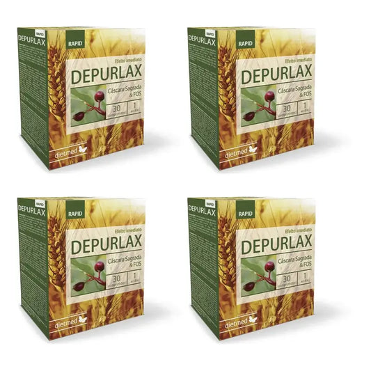 Dietmed Depurlax Rapid, 4 confezioni da 30 compresse