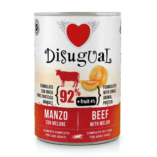 Disugual Fruit Dog Manzo Melone 6X400Gr