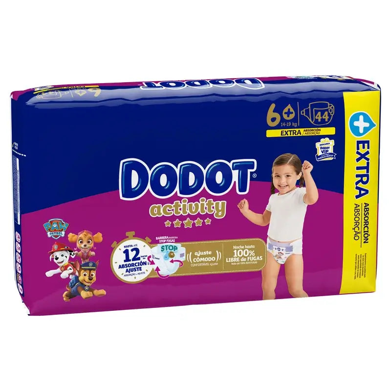 Dodot Activity Taglia 6+ (+14 kg), 44 pannolini