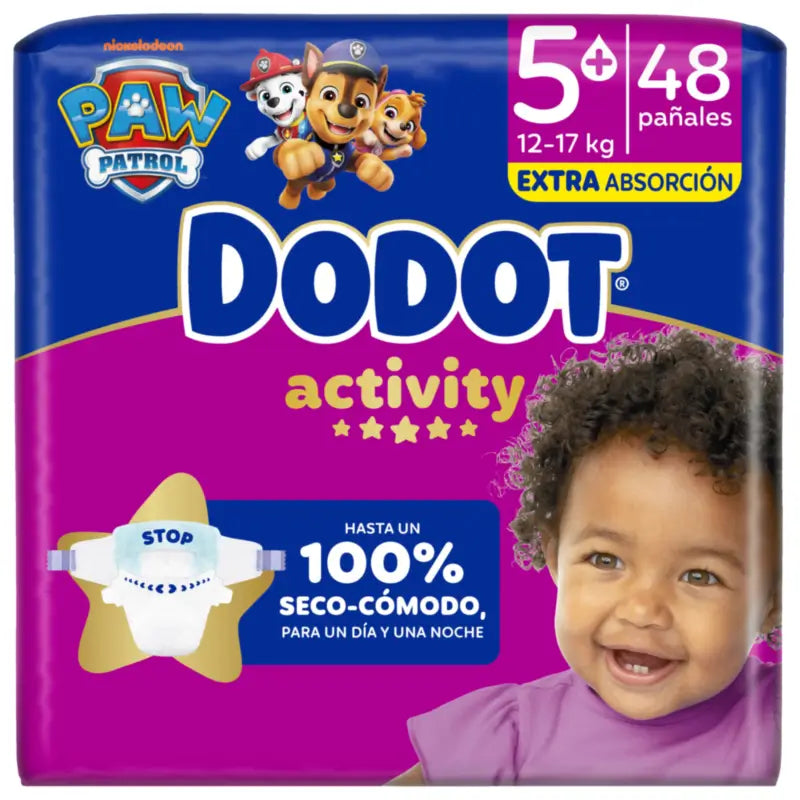 Dodot Activity taglia 5+ Extra Jumbo (12-17 Kg), 48 pannolini