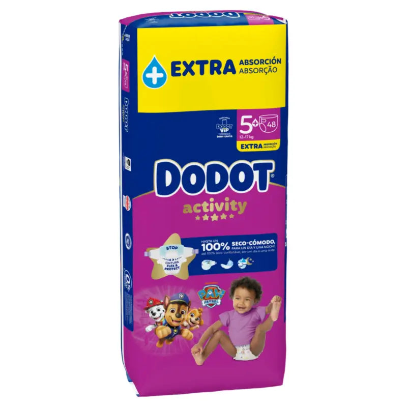 Dodot Activity taglia 5+ Extra Jumbo (12-17 Kg), 48 pannolini