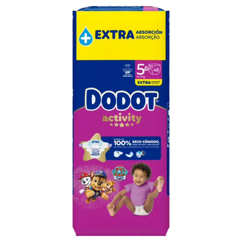 Dodot Activity taglia 5+ Extra Jumbo (12-17 Kg), 48 pannolini